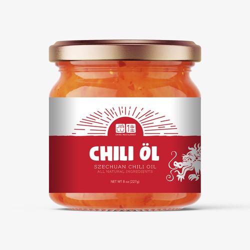 Chili Oil Jar Label Design
