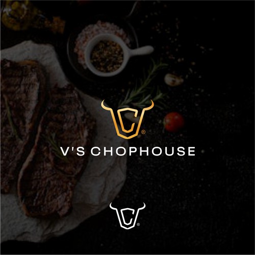 Luxurious, Modern and Minimalist Steak Logo