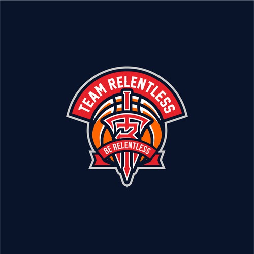 Basketball monogram logo