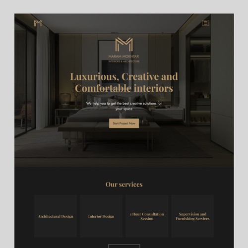 Website Design for Interior Design and Architecture