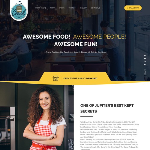 Website Design for Restaurant