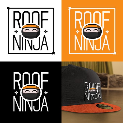 Fun design for a "Roof Ninja" employee certification