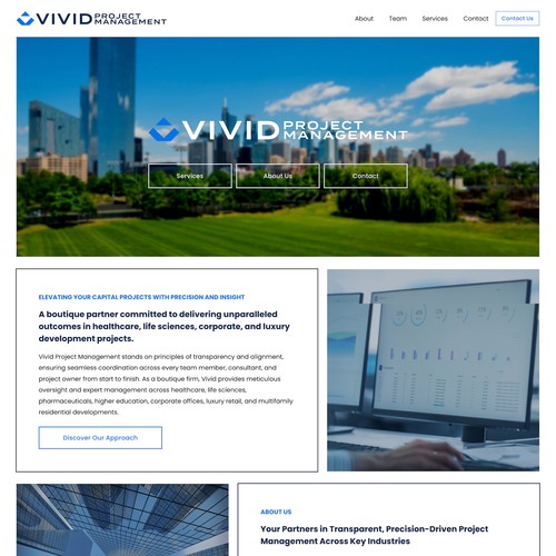 Vivid Project Management Software Company Design