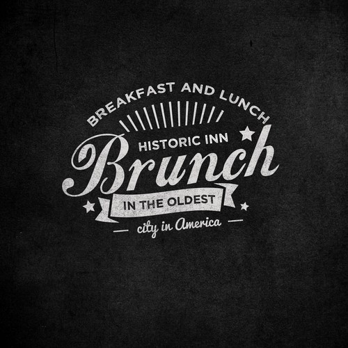 Vintage style logo for a brunch restaurant
