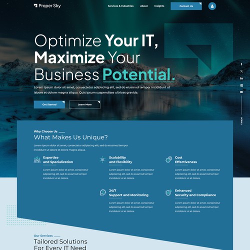 Website design for a Innovative yet Approachable - Leading IT Services company