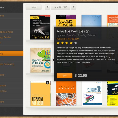 Design our iPad book store App for selling technical journals