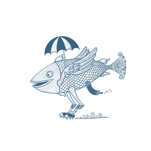 The Surreal Journey: Flying Fish on Wheels