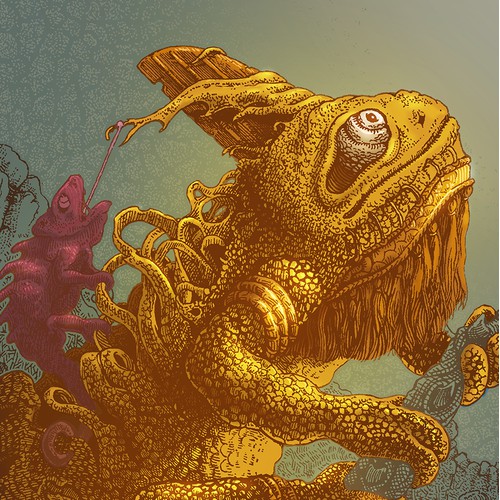 Golden chameleon