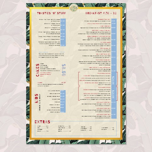 Food menu design