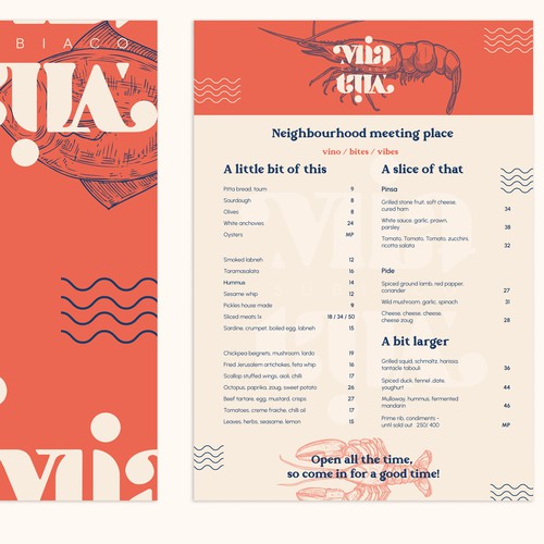 Menu design