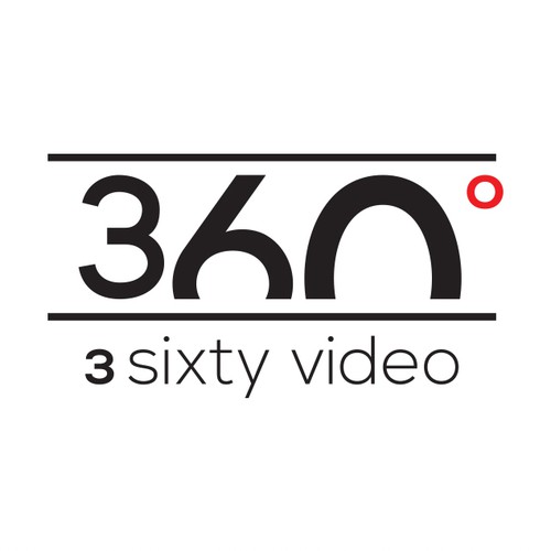 Create a minimalistic logo for 3sixty Video
