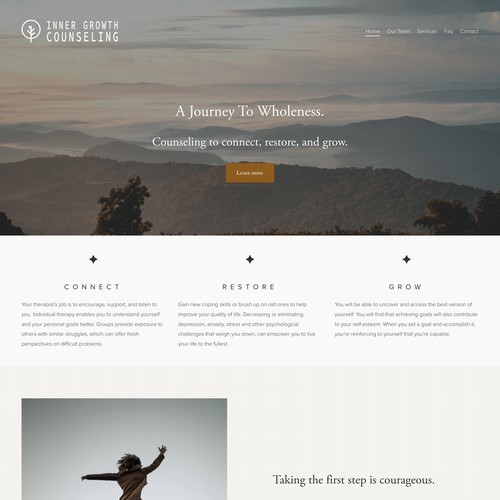 Calm, Welcoming Squarespace Website for Therapy Practice