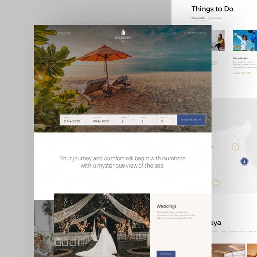 Web design for Bilgah Beach Hotel