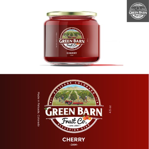 Green barn Jar