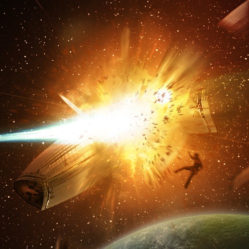 Book Cover space explosion