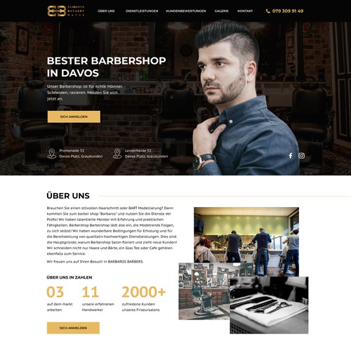 Website design for Barbershop