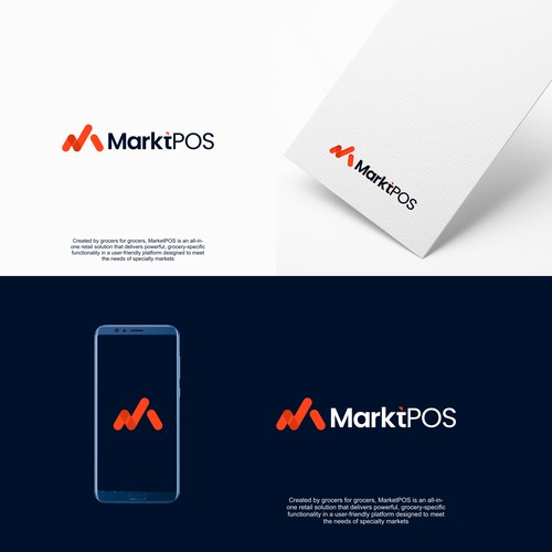 Minimalist logo design for MarketPOS