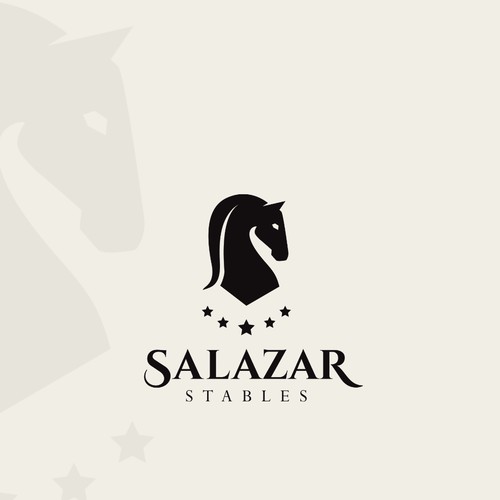 Elegant, sophisticated horse head logo