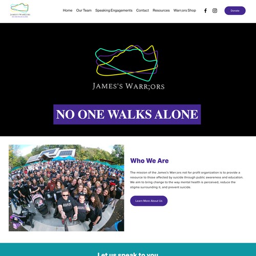 James's Warriors Not For Profit Design