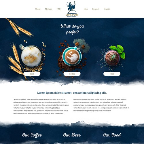 Restaurant website design
