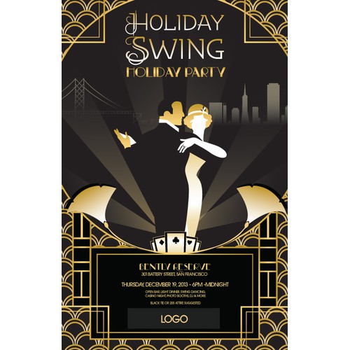 Project Gatsby Holiday Party needs a new card or invitation