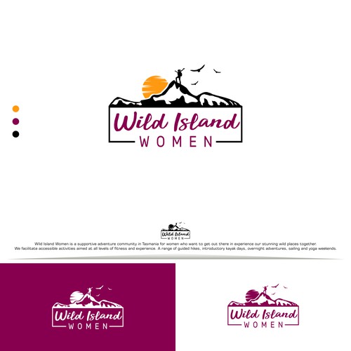 Wild Island Women Tasmania Concept Logo