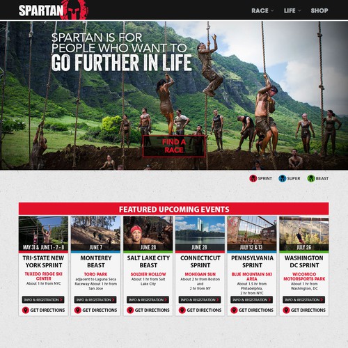 Landing Page Design for spartan 