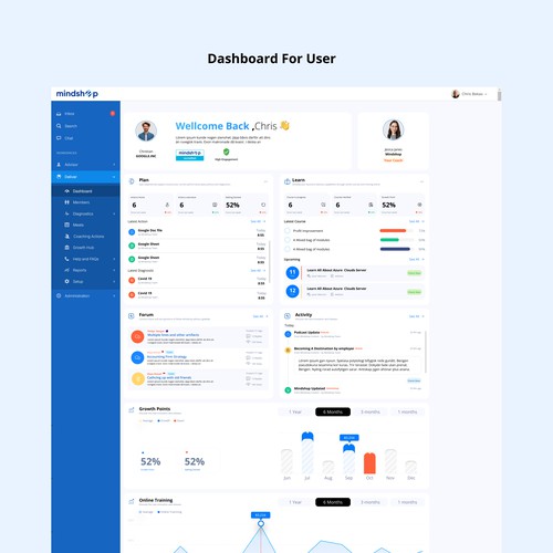 Dashboard CRM for Advisor and Coach