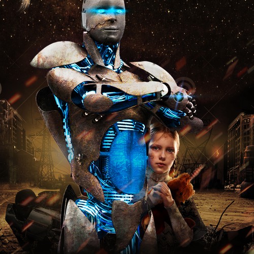 Create an elegant, eye catching book cover for a Sci-Fi post apocalyptic tale