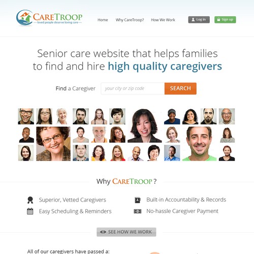 CareTroop website design