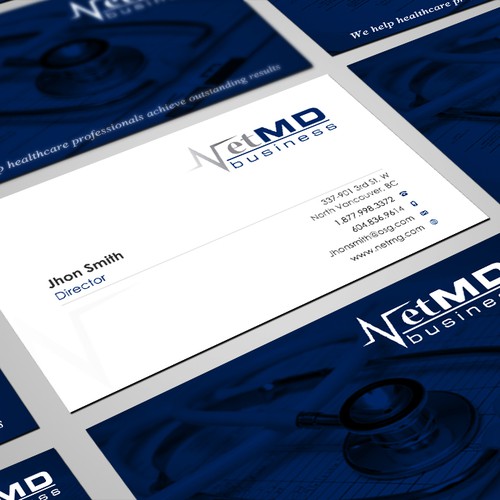 business card for NetMD Business, Inc.