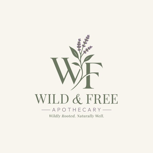Wild & Free Apothecary Logo Design | Botanical Wellness Branding