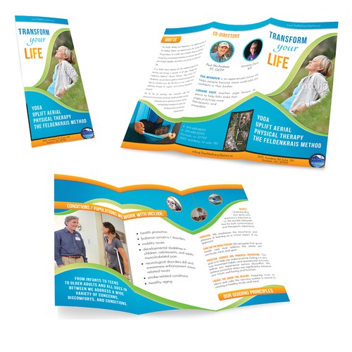 Transform your life; a beautiful brochure for The Wellness Station