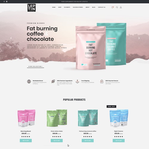 Leptin premium ecommerce website