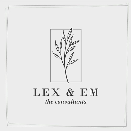 Bold logo concept for Lex & Em, bridal consultant.