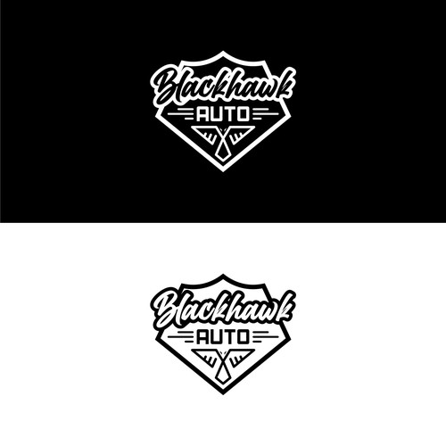 logo concept for black hawk auto