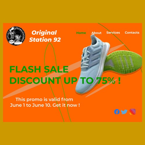 Landing Page For Web  Shoes Shop