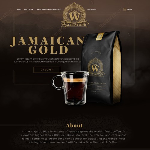 Premium Coffee Landing Page