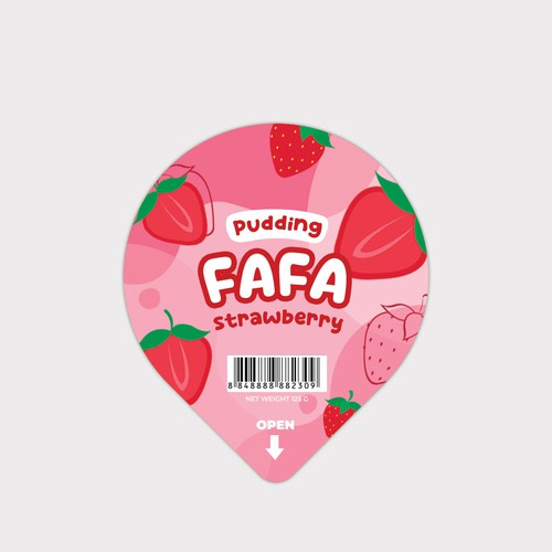 Strawberry pudding seal packaging