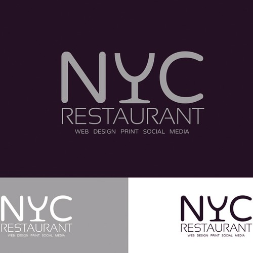 Logo for NYC Restaurant, Digital Media