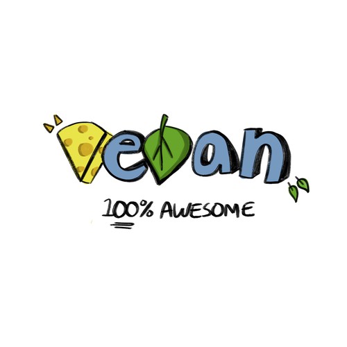 Logo concept for a vegan cheese brand.