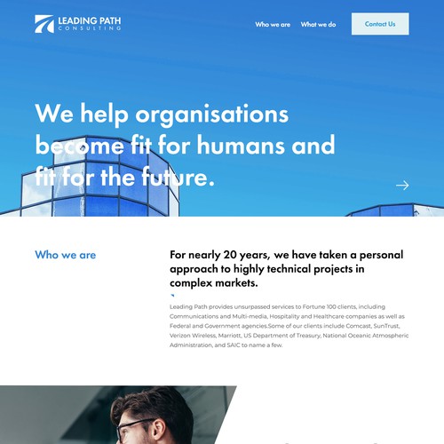 Bold and modern design for a consulting firm.