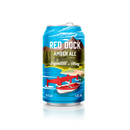 Red Dock Amber Ale Label Design