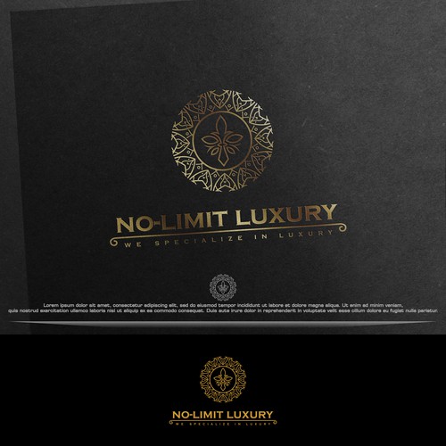 No limit luxury logo concept