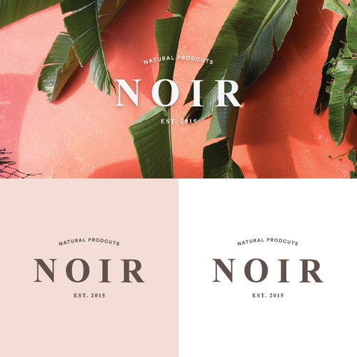 Simple and clean logo for Noir Natural Products. 