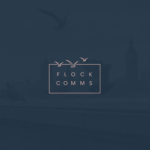 Clean Logo Design: Flock Comms