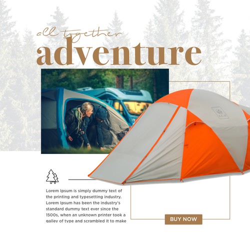 Outdoor Products Selling Website home page