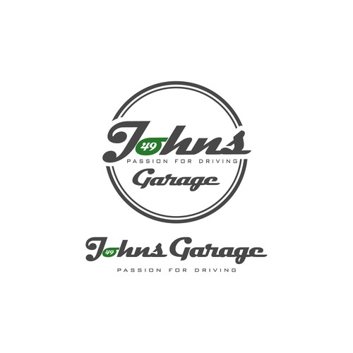 Logo for classic sports car dealer Johns Garage