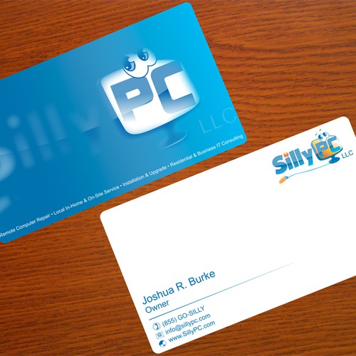 Catchy Business Cards For SillyPC LLC