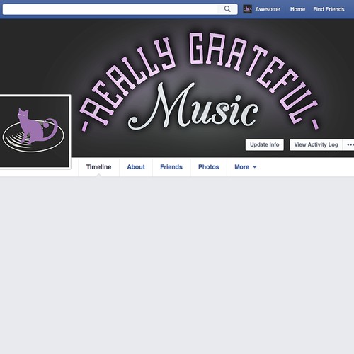 Facebook mockup for social media pack for Music label